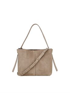 BECK SØNDERGAARD TASKE, SUEDE FRAYA CROSSBODY TASKE, MORAL GRAY